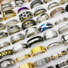 Wholesale Super Cheap Rings 100 Pieces Rings 30$ Men Women's Stainless Steel Ring Bracelet Mixed Batch